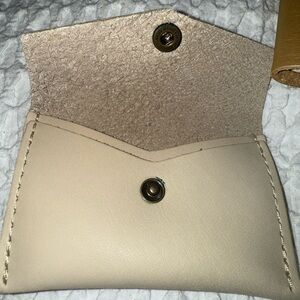 Portland Leather Goods Bone Button Card Holder